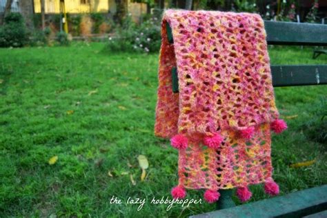 The Lazy Hobbyhopper: Variegated yarn scarf