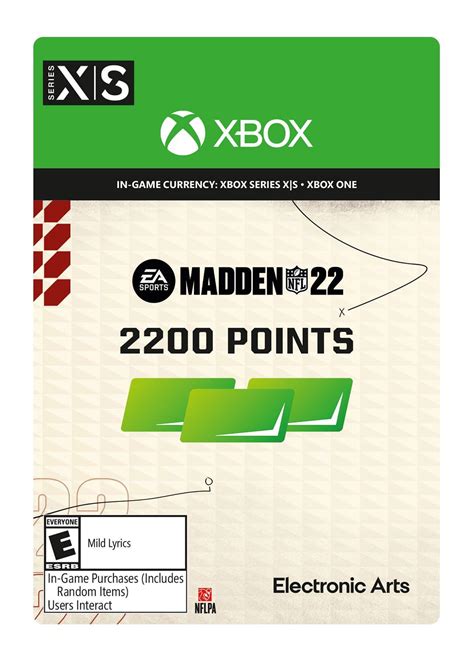 Madden NFL 22 Ultimate Team 2,200 Points for Xbox Series X | GameStop