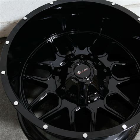 20x12 Vors V819 6x135/6x139.7 -44 All Black Wheels Rims Set(4) 106.1 - Wheels