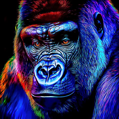 Colorful Gorilla Artwork