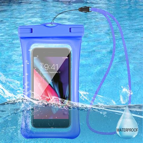 Waterproof Phone Pouch with Neck Lanyard - Blue - Walmart.com - Walmart.com