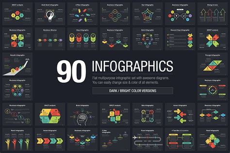 [AI] Infographic diagram set 01 by lunik20 on @creativemarket | Infographic, Infographic design ...