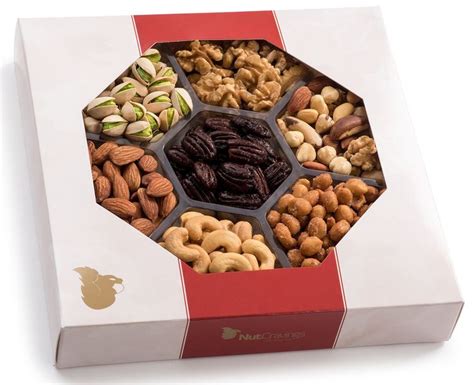 Delightful Holiday Treat: Red Gold Mixed Nuts Gift Basket - Etsy | Gourmet christmas, Nut gift ...