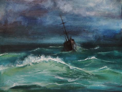 Storm At Sea Painting