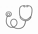 Doctor Stethoscope Coloring Page sketch template