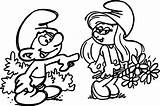 Smurf And Smurfette Color Image Coloring Page  Wecoloringpagecom sketch template