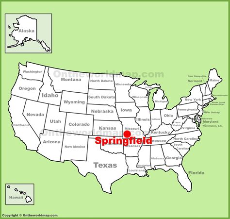 Springfield (Missouri) location on the U.S. Map