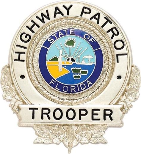 Florida Highway Patrol FHP Clip On Belt / Neck Chain Leather Badge Holder New | eBay