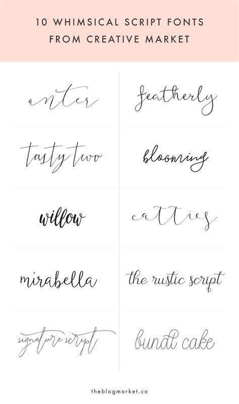 Whimsical Script Fonts from Creative Market | Idee per tatuaggi, Font ...