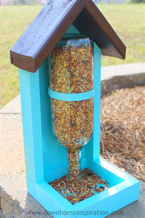 How to Make a Wine Bottle Bird Feeder - Down Home Inspiration