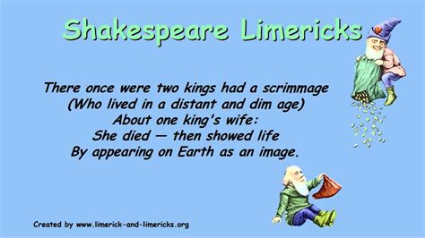 ♣♣♣ Shakespeare Limericks - Example Limerick Poems ♣♣♣ - YouTube