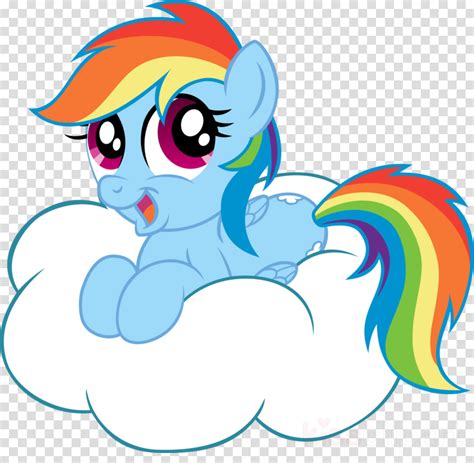 Download My Little Pony On A Cloud Clipart Rainbow - Little Pony Clip Art Png Transparent Png ...