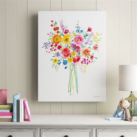 Sand & Stable Baby & Kids Sunshine Flowers - Painting on Canvas | Wayfair