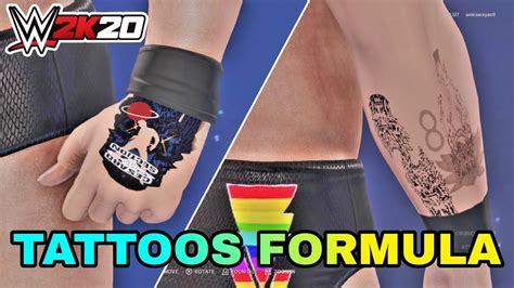 wwe 2k20 finn balor tattoos formula (easy make). - YouTube