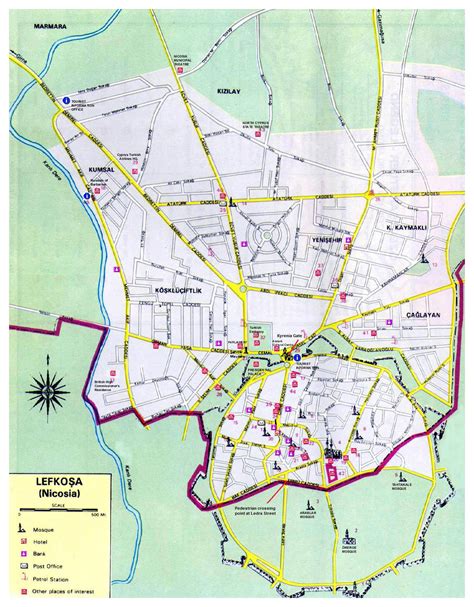 Nicosia Street Map, Cypriot & Turkish | Maps of Cyprus