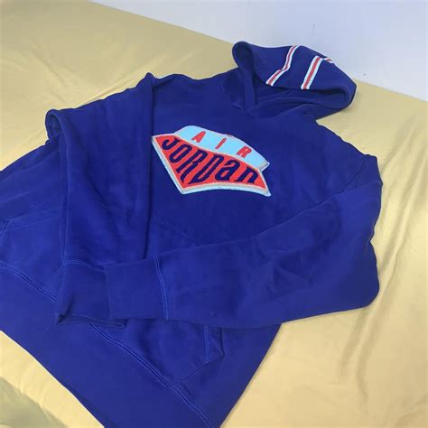 Jordan Men's Blue Hoodie | Depop