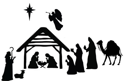 Printable Nativity Silhouette