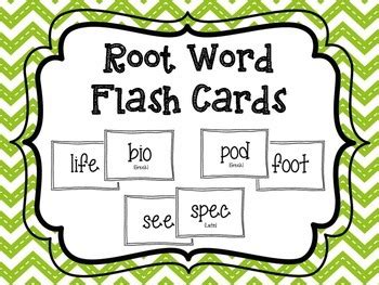 Greek & Latin Root Word Flash Cards by Ben K | Teachers Pay Teachers