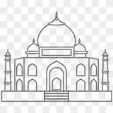 Taj Mahal Coloring Page  Drawing Hd Clipart 209456 PikPng sketch template