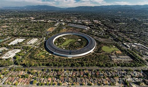 Apple Park Building Apple Inc Headquarters Aerial Photograph by David ...