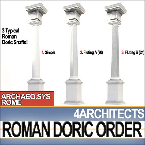 Roman Doric Order Elements 3D Model OBJ 3DS C4D VUE | CGTrader.com