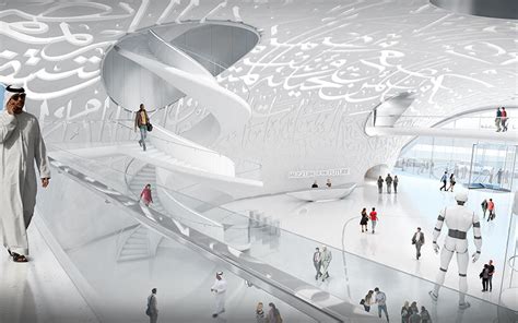 wrapped in calligraphy, dubai's museum of the future nears completion