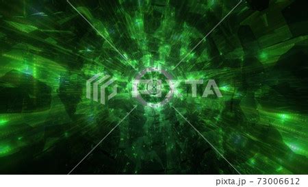 Ambient green cool dark tech hole tunnel 3d...のイラスト素材 [73006612] - PIXTA