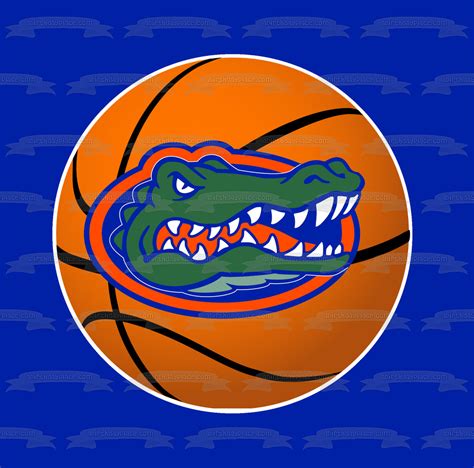 University of Florida Florida Gators Basketball Logo Edible Cake Toppe ...