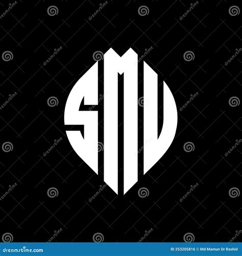 SMU Circle Letter Logo Design with Circle and Ellipse Shape. SMU Ellipse Letters with ...