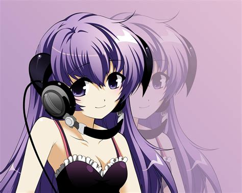 anime girl listening music-Cartoon characters HD Wallpaper Preview ...