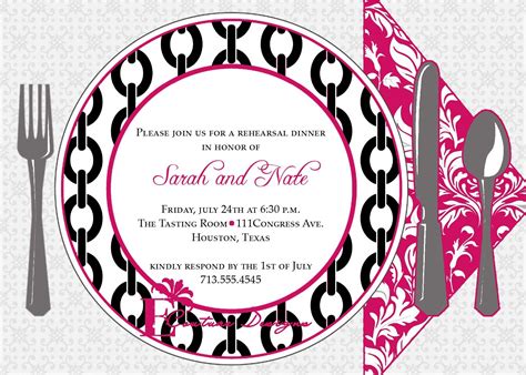 Dinner Invitation Template | Birthday dinner invitation, Dinner invitation template, Party ...