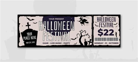 Premium Vector | Halloween horror nights tickets