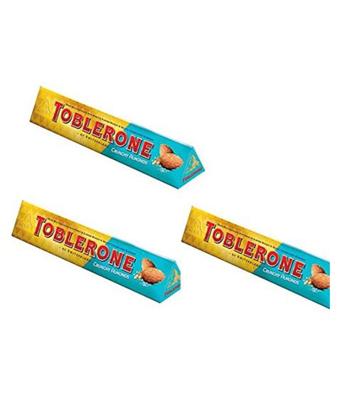 Toblerone Crunchy Almonds Milk Chocolate 100 g Pack of 3: Buy Toblerone ...