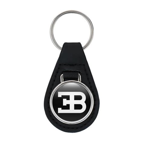 Bugatti Key Chain Leather Black Classic Design | Keychains | Accessories | X-Sticker