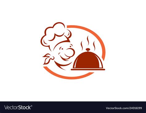 Abstract chef cooky food bakery logo design icon Vector Image