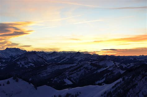 Painting of a sunset in the Alps, Switzerland (OC) [3696x2448] : r ...