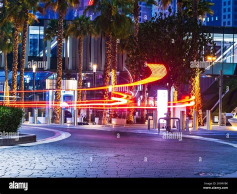 Light trails in the night city Stock Photo - Alamy