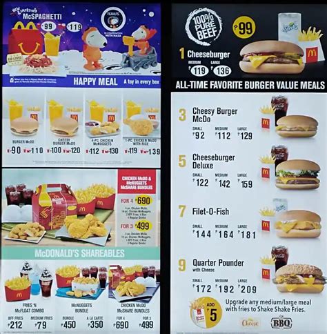 Mcdonald S Breakfast Menu