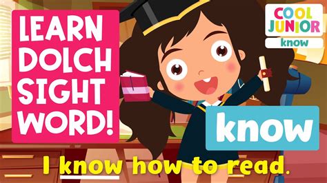 Phonics | Sight Words Songs! | Sight Word "know" (Level 3B-1) | by Cool Junior Phonics - YouTube