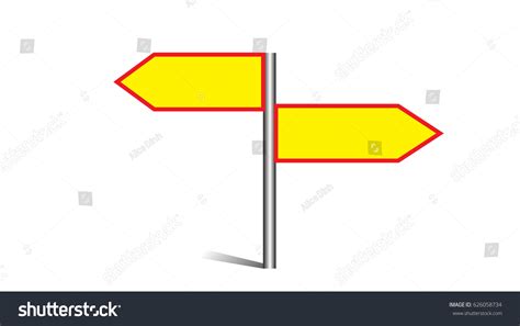 Direction Road Signs Template Text On Stock Vector (Royalty Free) 626058734 | Shutterstock