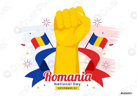 Romania National Day Vector Illustration on 1st December with Waving - stock vector 6456001 ...