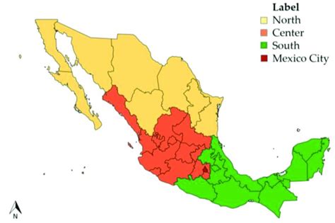 Mexico Map Labeled