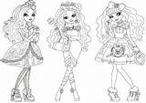 Ever After High Coloring Pages Free Winter Pixies Fox sketch template