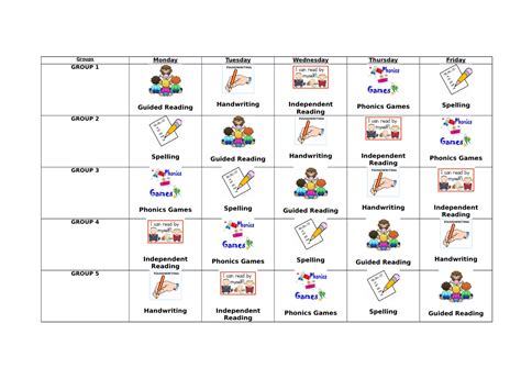 Guided Reading Timetable | Teaching Resources | Guided reading ...