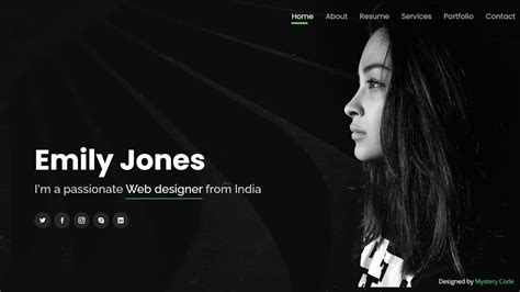 Personal Portfolio Website Using HTML, CSS, Javascript & Bootstrap : r ...