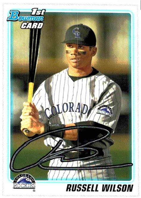 Russell Wilson | Baseball cards, Russell wilson, Colorado rockies baseball