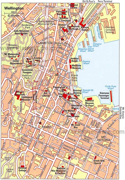 Wellington Map - Tourist Attractions | Tourist attraction, Tourist, Wellington new zealand