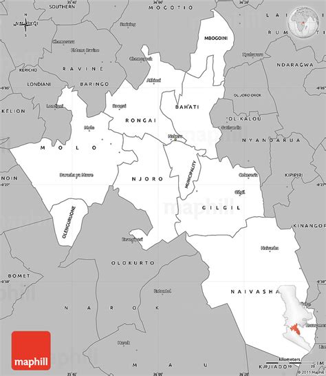 Nakuru County Map