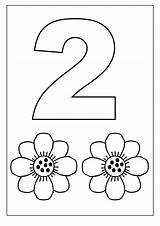Number 2 Coloring Page sketch template