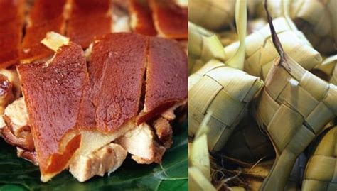 cebu lechon and puso (hanging rice) mmmm